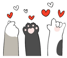 Charger l'image dans la galerie, Tasse en céramique-Thème animaux- Pattes de chat coeur

