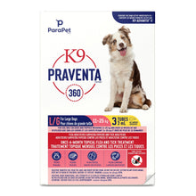 Charger l'image dans la galerie, K9 Praventa 360 traitement contre les puces et les tiques pour chiens de grande taille, 11 kg à 25 kg, 3 ou 6 tubes - Boutique Le Jardin Des Animaux -anti-parasitaire pour chatBoutique Le Jardin Des Animaux73862

