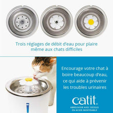Charger l'image dans la galerie, (KIT) 2 Abreuvoirs avec fleur et dessus en acier inoxydable Catit et filtre - Boutique Le Jardin Des Animaux -AbreuvoirBoutique Le Jardin Des Animaux43725 + 43725 + 43748
