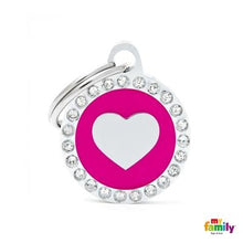 Charger l'image dans la galerie, Médaille collection GLAM, "CERCLE COEUR FUSHIA STRASS" PETIT - Boutique Le Jardin Des Animaux -médailleBoutique Le Jardin Des AnimauxBH26GM03
