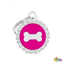 Charger l'image dans la galerie, Médaille collection GLAM, "CERCLE FUSHIA STRASS" PETIT - Boutique Le Jardin Des Animaux -médailleBoutique Le Jardin Des AnimauxBH26GM01
