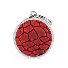 Charger l'image dans la galerie, Médaille pour chien collection BRONX, VRAI CUIR ROUGE, GRAND - Boutique Le Jardin Des Animaux -médailleBoutique Le Jardin Des AnimauxCE1074
