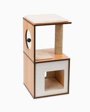 Charger l'image dans la galerie, Meuble Box Vesper Petit – noyer, arbre à chat - Boutique Le Jardin Des Animaux -Griffoir, meuble et litBoutique Le Jardin Des Animaux
