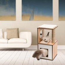 Charger l'image dans la galerie, Meuble Box Vesper Petit – noyer, arbre à chat - Boutique Le Jardin Des Animaux -Griffoir, meuble et litBoutique Le Jardin Des Animaux
