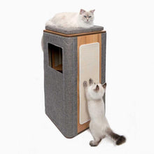Charger l'image dans la galerie, Meuble Cubo Tower Vesper – gris, arbre à chat - Boutique Le Jardin Des Animaux -Griffoir, meuble et litBoutique Le Jardin Des Animaux52094
